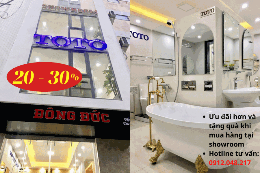Đại lý thiết bị vệ sinh TOTO, showroom Toto chính hãng tại 89 Đặng Tiến Đông