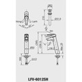 Vòi chậu lavabo nóng lạnh Inax LFV-6012SH
