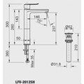 Vòi chậu nóng lạnh Inax LFV-2012SH (dành cho chậu lavabo)