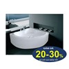 Bồn tắm góc massage Miller 2400