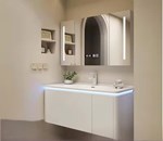 Bộ tủ gương đèn LED kết hợp tủ chậu lavabo cao cấp