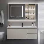 Bộ tủ gương đèn LED kết hợp tủ chậu lavabo phòng tắm