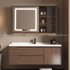 Bộ tủ chậu lavabo kèm tủ gương đèn LED cảm ứng kích thước 80x50cm