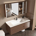 Bộ tủ chậu lavabo kèm tủ gương đèn LED cảm ứng kích thước 80x50cm