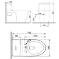 Bồn Cầu American Standard VF-1808TPL nắp điện tử WP-7SL1