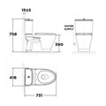 Bồn cầu 2 khối nắp rửa cơ American Standard VF-2162SW