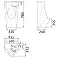 Bồn tiểu nam WP-6519DC American Standard treo tường