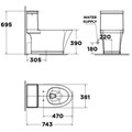 Bồn cầu nắp điện tử WP-2025PL American Standard