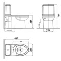Bồn cầu nắp rửa cơ American Standard VF-1858S3