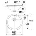Chậu rửa âm bàn 0433-WT American Standard