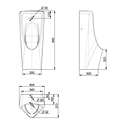 Bồn tiểu nam đặt sàn WP-6605B American Standard