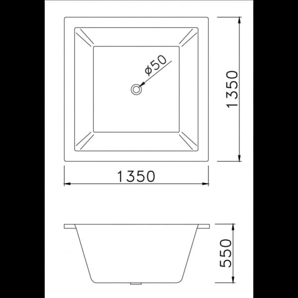 Bản vẽ kỹ thuật bồn tắm xây Caesar AT7135
