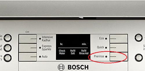 Chương trình Prerinse Máy rửa bát Bosch SMS88TI03E